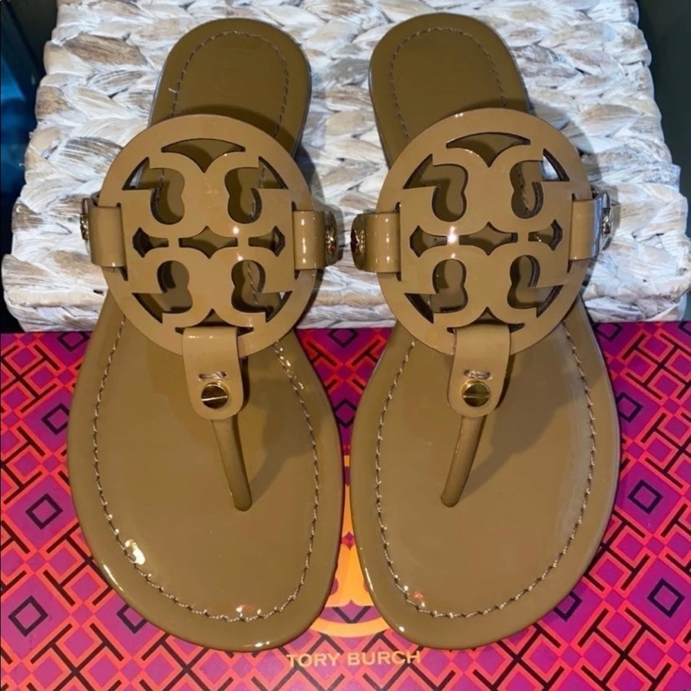 Tory Burch Miller sandals “sand” brand new in box